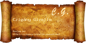 Czigány Gizella névjegykártya