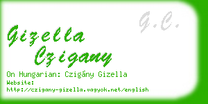 gizella czigany business card